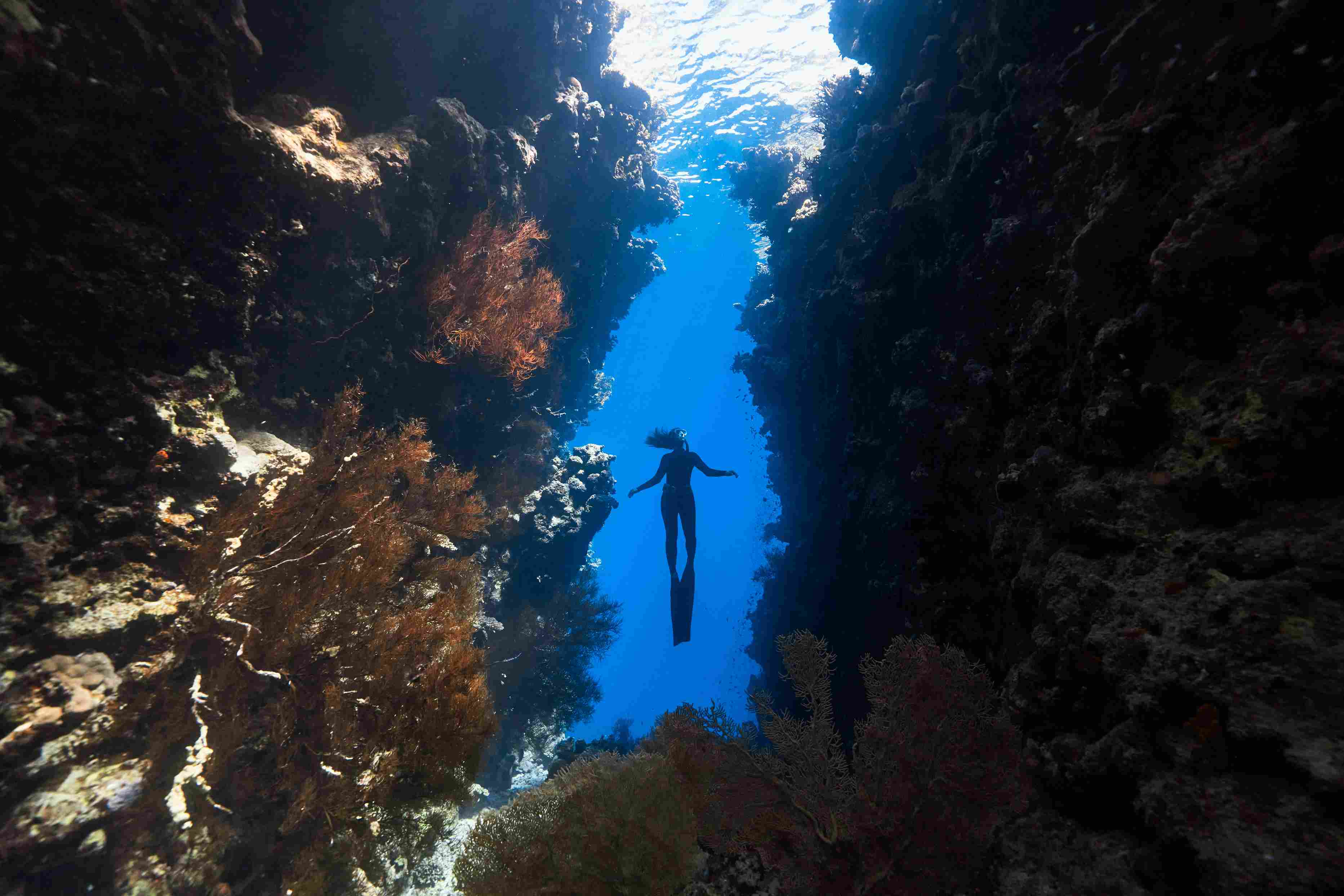 Calm Malaysian diving cove at sunrise
